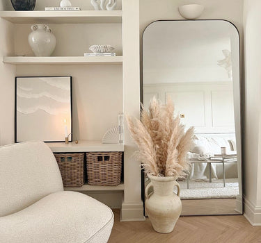 Alfa Arched Vintage Black Metal (150cmx50cm) mirror